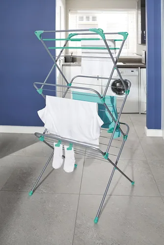 Miniatura 3 de Addis Secador de ropa plegable de lujo de 3 niveles Airer para el hogar Aqua