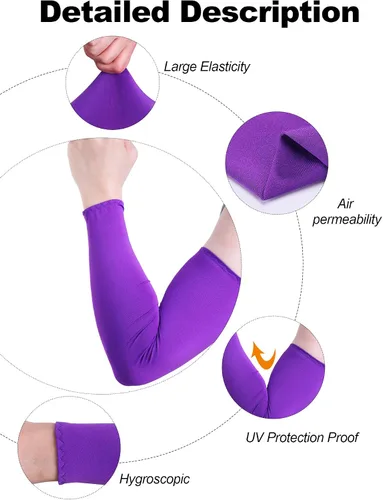 Miniatura 3 de Bememo 9 pares de mangas de protección UV, mangas de enfriamiento largas para brazos para hombres y mujeres