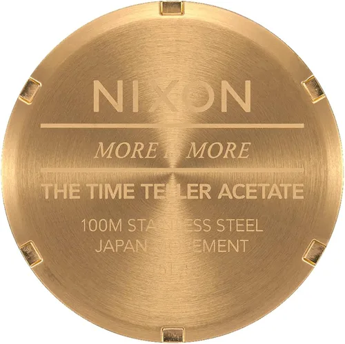 Miniatura 4 de NIXON Time Teller - Reloj analógico de moda de acetato resistente al agua para mujer (esfera de reloj de 1.457in, correa de acetato de 0.787in)