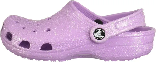 Miniatura 10 de Crocs Zuecos clásicos brillantes unisex para adultos, zapatos metálicos y con purpurina, Metálico