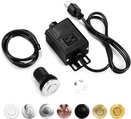 Kit de interruptor de aire para la parte superior del fregadero, pieza de triturador de basura de CLEESINK (CORTO/2.5 pulgadas, acero inoxidable