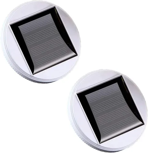 GUANFU Paquete de 2 paneles solares de repuesto para luces de mesa, luz de repuesto de farol de vidrio de mosaico solar que cambia de color