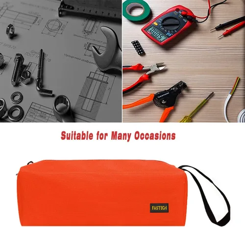 Miniatura 5 de FASTECH Paquete de 1 Bolsa de Herramientas con Cremallera, Pequeñas Bolsas con Cremallera/Bolsa Multiusos para Herramientas Tipo Tote, Organizador