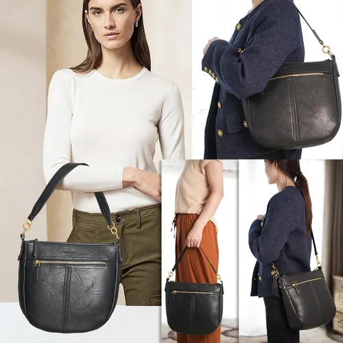 Miniatura 6 de Hobo Purses Totes Bolso de hombro de cuero vegano para mujer con correa cruzada desmontable