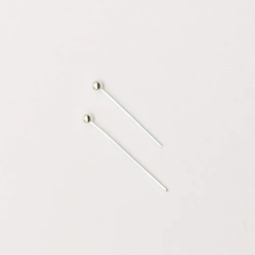 Miniatura 4 de Chenkou Craft 700 pines de cabeza de bola de latón de tamaño mixto surtidos para fabricación de joyas (plata, mezcla)