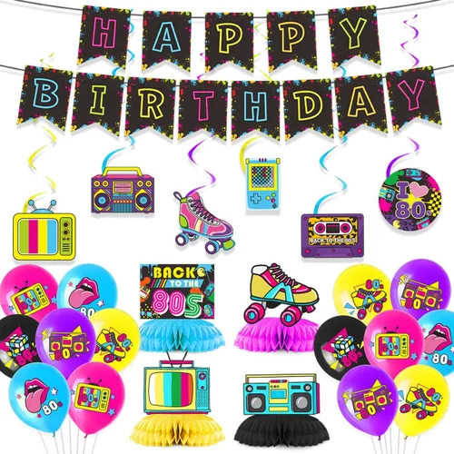 Miniatura 8 de Decoraciones de cumpleaños de baloncesto, lindo cartel de feliz cumpleaños con temática deportiva, suministros divertidos para fiesta de niño y niña
