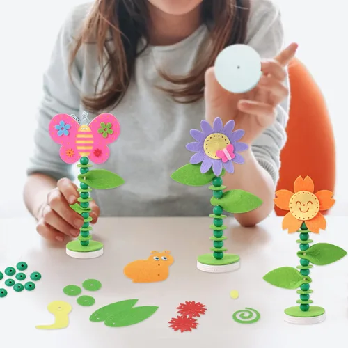 Miniatura 7 de Coola Kit de manualidades de primavera para niños, arte y manualidades, juguetes educativos tempranos adecuados para niñas y niños, paquete de 6