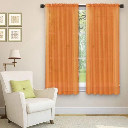 Miniatura 9 de Golden Linens LLC Juego de 2 paneles transparentes de color gris para ventana, bolsillo para barra, 54 pulgadas de ancho x 84 pulgadas de largo cada