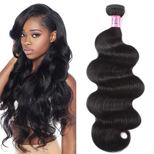 Miniatura 16 de Unice - Cabello ondulado brasileño 8A, cabello virgen, 3 unidades, extensiones tejidas de 100 % cabello humano, color natural, 3.3 a 3.5 onzas