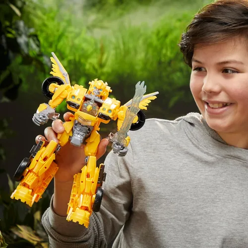 Miniatura 7 de Juguetes Transformers Rise of The Beasts Movie, Juguete Convertible Bumblebee Modo Bestia con Luces y Sonidos, Edades 6 y más, 10 pulgadas