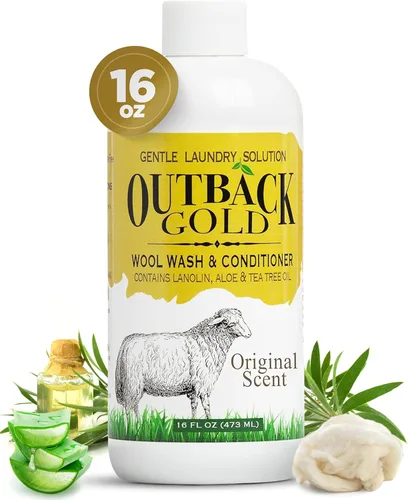 Miniatura 8 de Lavadora de lana Outback Gold, 16 oz, compatible con lavadoras de carga frontal, a base de plantas, sin perfume, sin fragancia, detergente de pH