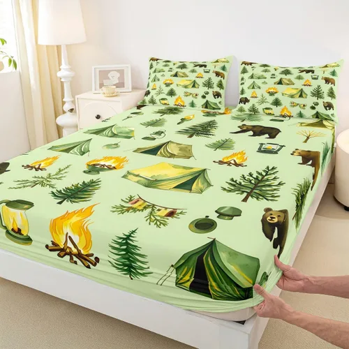 Miniatura 27 de Erosebridal Yoga Gifts Fitted Sheet for Boys Girls Kids Yoga Chakras Twin Bed Sheets,Sun and Moon Sheets Boho Tribal Bedding Sets, No Top Sheet