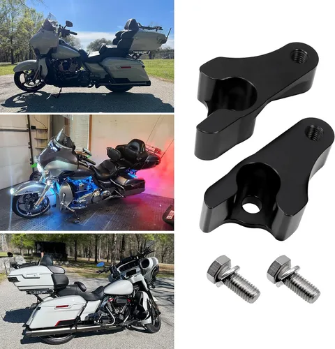 Miniatura 5 de RYANSTAR RACING Kit de bloques de bajada de 2 pulgadas, bloques de bajada de golpe trasero compatibles con Harley Davidson Touring Street Glide