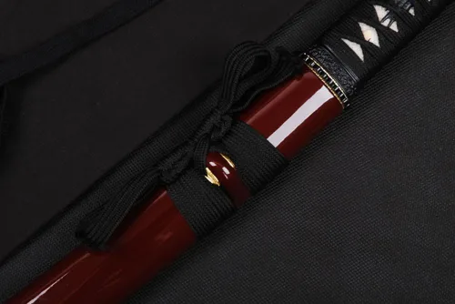Miniatura 6 de Katana corta de espiga completa de acero al carbono Samurai japonés Tanto de acero al carbono