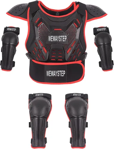 Miniatura 10 de Armadura de Bicicleta de Tierra para Niños - Equipo Protector de Motocross con Protector de Pecho, Rodilleras y Coderas para Ciclismo y Conducción