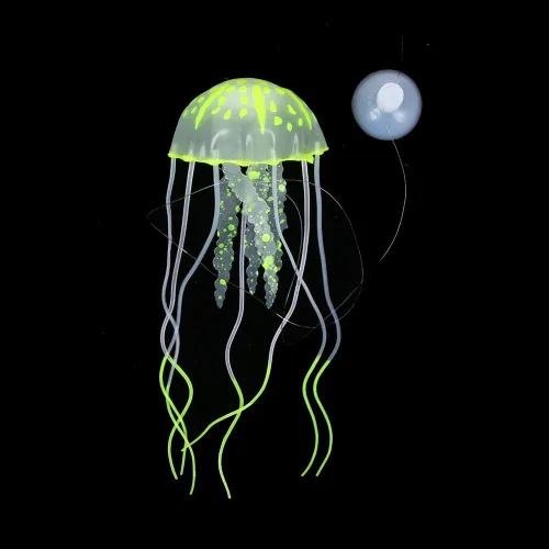 Miniatura 7 de 6 piezas de medusas artificiales para acuario, decoración de medusas brillantes, silicona suave