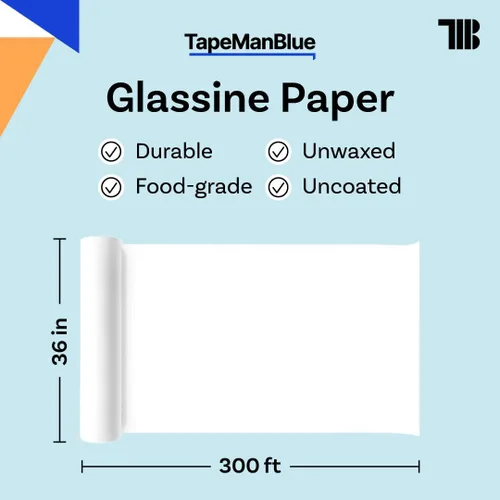 Miniatura 2 de Glassine - Rollo de papel, 36 pulgadas x 300 pies (100 yardas), fabricado en Estados Unidos, papel libre de ácido para almacenamiento, obras