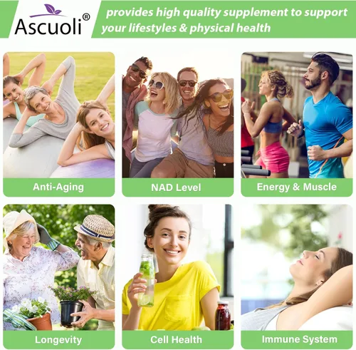 Miniatura 6 de 99% Ultra Pureza NMN 500 mg + Trans-Resveratrol 600 mg, 1150 mg NMN Resveratrol Suplemento, Fórmula Avanzada 3 en 1 para Boost* NAD, Célula, Inmune