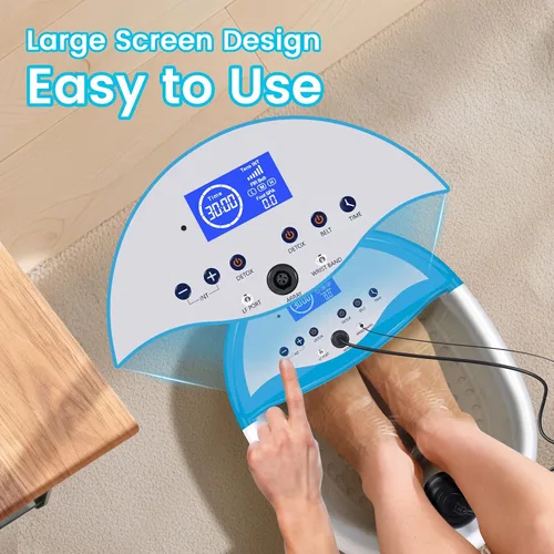 Miniatura 7 de LeCuag Máquina de desintoxicación iónica para baño de pies, máquina de spa de pies para uso doméstico, bañera de baño de pies con cinturón