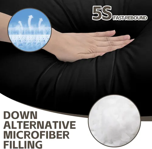 Miniatura 3 de HIMOON Almohadas de cama para dormir paquete de 4, juego de almohadas refrescantes de tamaño estándar de 4, funda de microfibra de alta gama