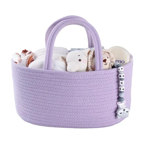 Miniatura 19 de XUANGUO Organizador Grande de Pañales para Bebé con Cuerda para Niña o Niño, Cesta de Almacenamiento para Guardería, Porta pañales Portátil, Bolsa