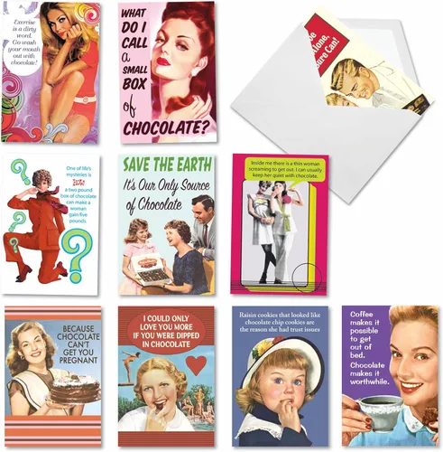 Miniatura 8 de NobleWorks Juego de 10 tarjetas de felicitación en blanco para todas las ocasiones con sobres de 5 x 7 pulgadas (10 diseños, 1 cada uno) Life's a