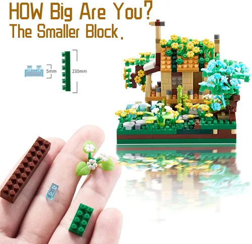 Miniatura 4 de Juego de bloques de construcción para adultos, 600 unidades con 2 figuras de arquitectura, modelo de casa para edades de 14 años en adelante