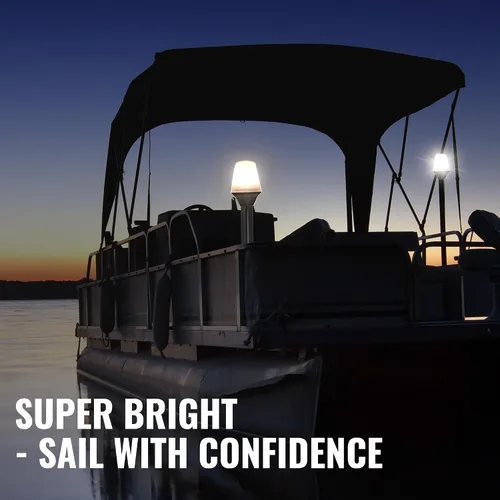 Miniatura 7 de Saillong Replacement Boat Stern Light Cover Lens Cap Compatible with Attwood Boat Anchor 91017B7 Frosted Globe Screw On All Round Navigation Light