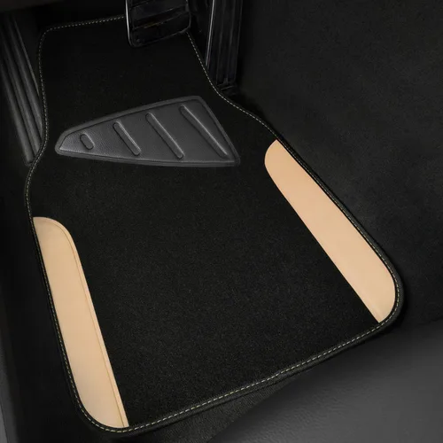 Miniatura 4 de CAR PASS Alfombrilla impermeable para automóvil, alfombrillas universales para automóvil con almohadilla para el talón del conductor, alfombra