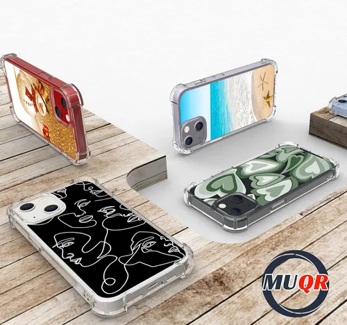 Miniatura 2 de Funda compatible con iPhone 14 Plus, diseño kawaii, diseño femenino, para mujeres y niñas, línea abstracta de protección facial