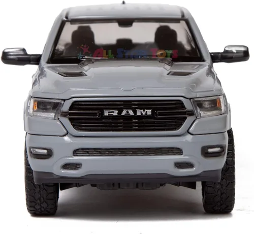 Miniatura 5 de All Star Toys Exclusive 2019 1500 Laramie Crew Cab Pickup Truck Cerámica Gris Serie 1:24 Modelo de automóvil fundido a presión por Motormax 79357