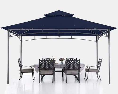 Miniatura 16 de ABCCANOPY Gazebos para patios 10x10 - Gazebo con marco de acero para exteriores para césped, patio trasero, jardín, terraza (gris oscuro)