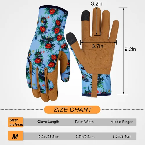 Miniatura 2 de Guantes de Jardinería de Cuero MERTURN para Mujeres, Guantes de Jardín a Prueba de Espinas, Guantes de Trabajo Compatibles con Pantalla Táctil