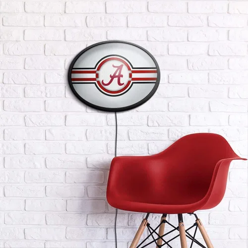 Miniatura 5 de The Fan-Brand NCAA Alabama Crimson Tide: Letrero de pared ovalado con luz – Decoración de fútbol, baloncesto, béisbol y deportes universitarios