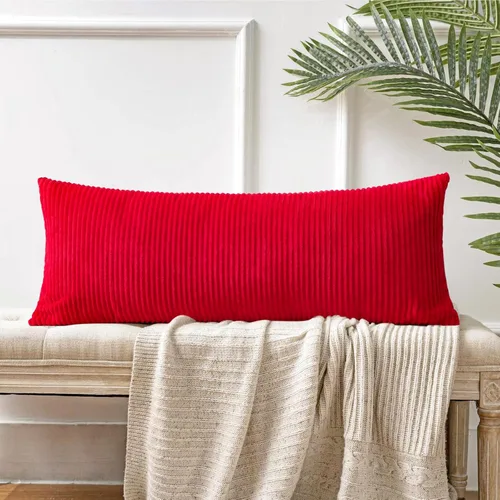 Miniatura 181 de Artscope Fundas de Almohada de Pana a Rayas Acogedoras Súper Suaves Decorativas Cuadradas Fundas de Cojín para Sofá Sillón Dormitorio Decoración