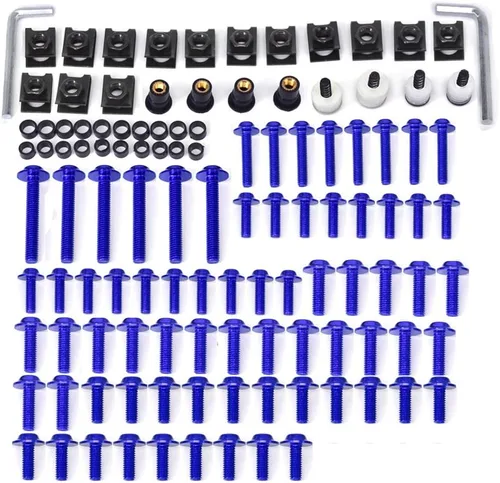 Miniatura 2 de AnXin Kit de pernos de carenado para motocicleta 116 piezas de sujetadores y tornillos CNC universal para GSXR 600 750 1000 YZF R6 R3 R1 ZX6R ZX10R