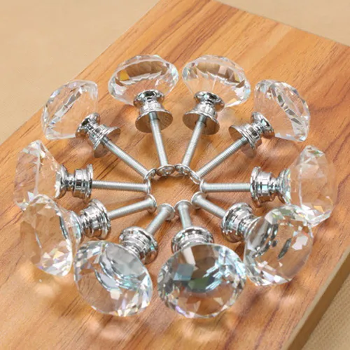 Miniatura 6 de NORTHERN BROTHERS - Pomos de gabinete de NORTHERN BROTHERS, pomos de aparador de cristal para gabinetes y cajones de 30 mm - Tiradores de cristal