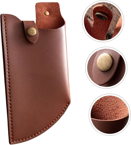 Miniatura 3 de Mobestech Funda protectora de cuero artificial para cuchillos de cocina, cubierta compacta para cuchillos de almacenamiento de chef, viajes, 9.76 x