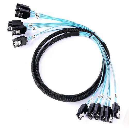 Miniatura 7 de ADCAUDX Cable SATA-III de 3.3 ft, 4 unidades/set-SATA-6Gbps HDD-SDD de cable de datos de repuesto para servidor Bitcoin Computadora SSD HDD CD DVD