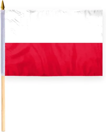 Miniatura 6 de AGAS - Bandera de coche de Polonia de 10.5 x 15 pulgadas, bordes de doble costura, impresión de doble cara en poliéster Superknit de 19 pulgadas