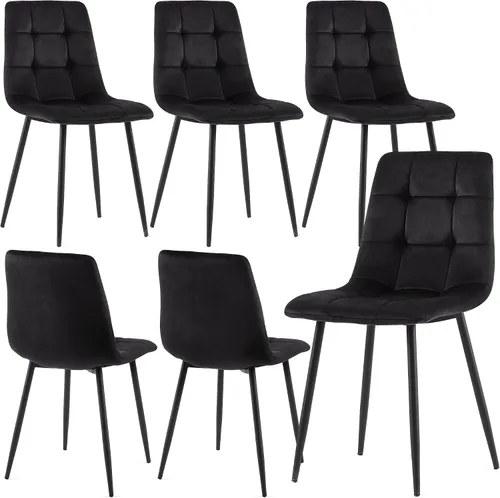 Miniatura 24 de Homedot Juego de mesa de comedor para 2, mesa de cocina de 3 piezas, juego de sillas de comedor redondas y negras para espacios pequeños, juego