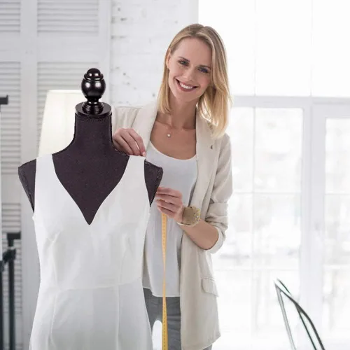Miniatura 6 de Maniquí de espuma corporal para mujer, maniquí de espuma de 60 a 67 pulgadas, maniquí de vestido ajustable con base de trípode de madera