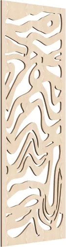 Miniatura 55 de 9 3/8"W x 24 3/8"H x 1/4"T Northfield Decorativos Paneles de Pared de Madera Calado, Abedul