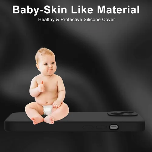 Miniatura 6 de DEENAKIN Funda compatible con iPhone 14 Plus con protector de pantalla, funda mejorada para cámara, goma de gel de silicona suave probada contra