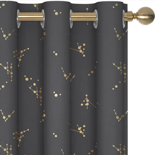 Miniatura 21 de Deconovo Cortinas opacas, 2 paneles, 52 x 72 pulgadas, cortinas con aislamiento térmico para oscurecer la habitación, con ojales para dormitorio