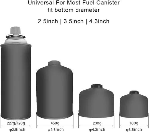Miniatura 5 de Soporte universal plegable para bote de combustible, estabilizador de trípode Caudblor para estufas de camping, soporte compacto de tanque de gas