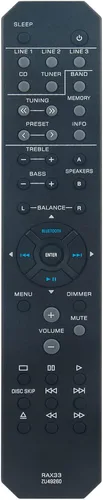 RAX33 ZU49260 Reemplazo de Control Remoto Trabajo para Yamaha Receptor Estéreo R-S202 R-S202D R-S202BL