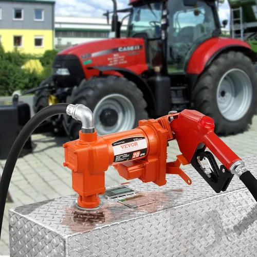 Miniatura 8 de VEVOR Bomba de transferencia de combustible, 12 V CC 20 GPM 1/4 HP, bomba extractora de gasolina con boquilla automática, manguera de descarga