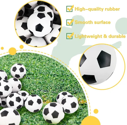 Miniatura 3 de Xeehwb 30 piezas de bolas rebotantes, bolas de fútbol rebotantes, bola de fútbol de goma de alto rebote para alivio del estrés, paquetes de favores