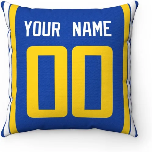 Miniatura 3 de ANTKING Almohada personalizada Los Angeles con cualquier nombre y número para regalo de hombres, mujeres y niños Para Los Ángeles Azul